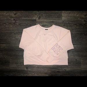 Pink Nike Dri-Fit Cropped Crewneck